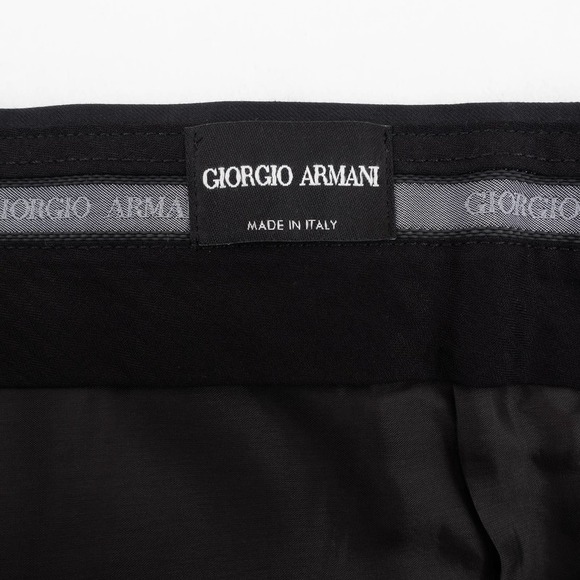 NWOT Giorgio Armani Virgin Wool Cashmere Dress Pants Men's 48 Black - Picture 5 of 7